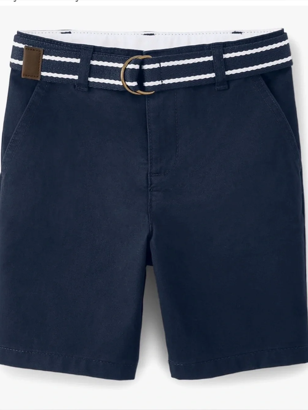 Boys Toddler Belted Navy Chino Summer Shorts